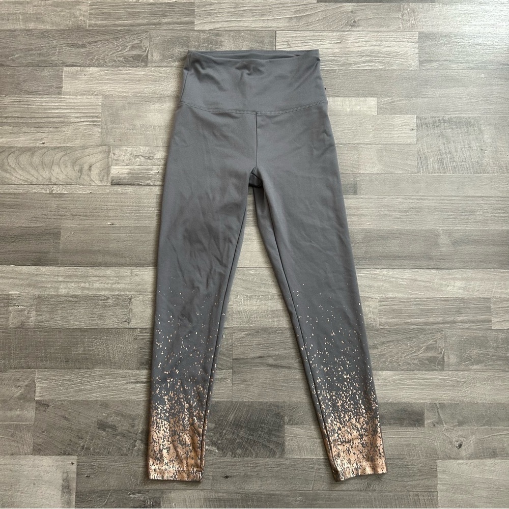 Marika Grey and Rose Gold Ankle Leggings S